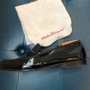 Salvatore Ferragamo tuxedo loafers.